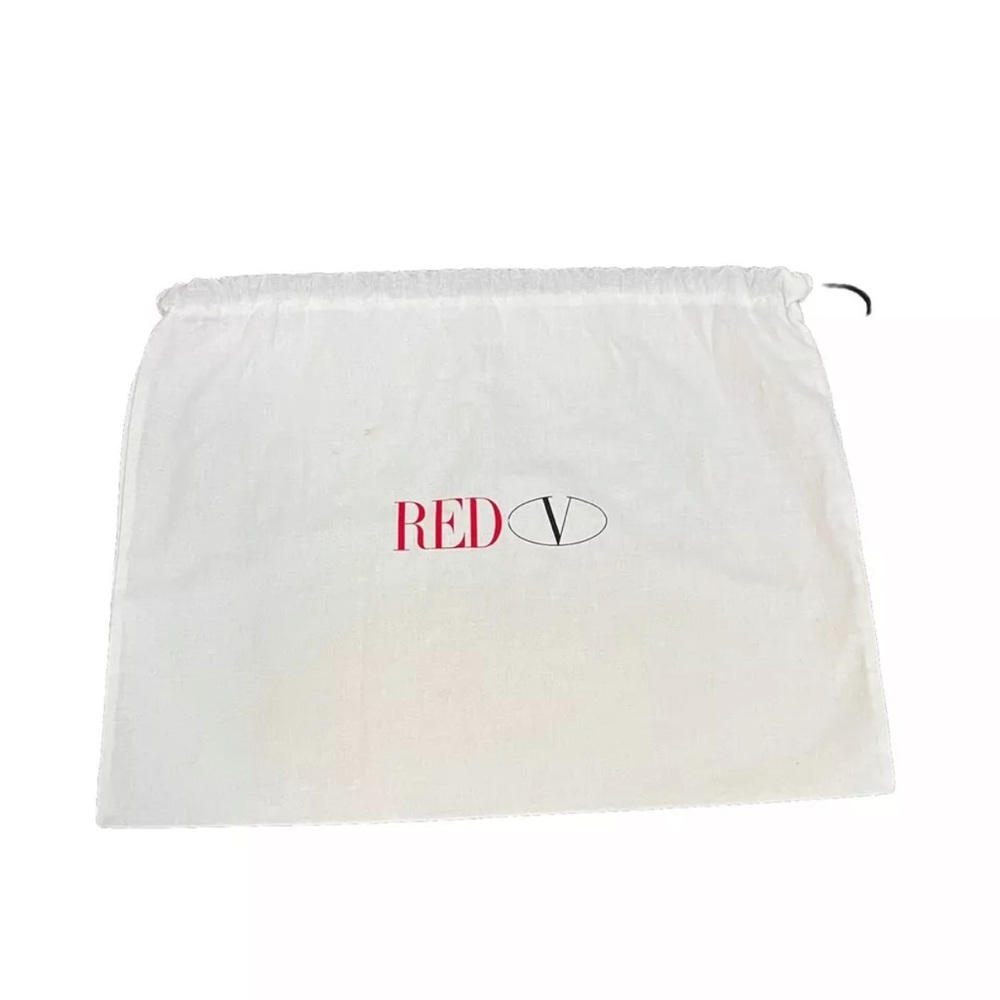 Red Valentino Dust Bag Wallet Storage Cover Pouch Drawstring White